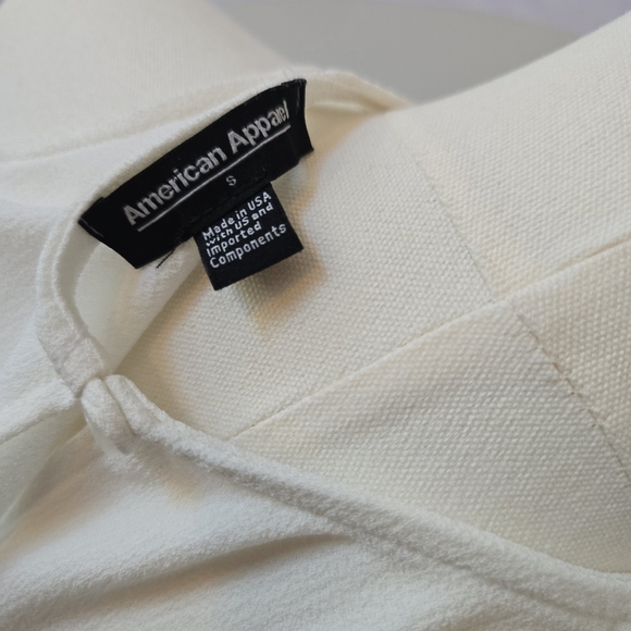 American Apparel | Small | White Crepe Open Back High Neck Sleeveless Tank - Picture 6 of 6